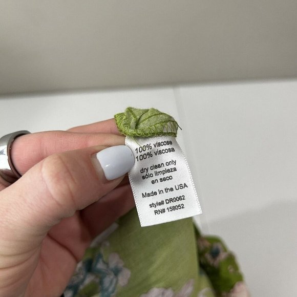 Sun Becomes Her Revolve Womens Dress 6 Green Solstice Trapeze Maxi Floral Tiered - Picture 10 of 11